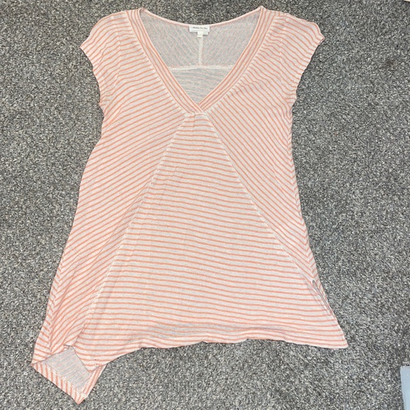 Anthropologie Striped Asymmetric Tee - Picture 1 of 2